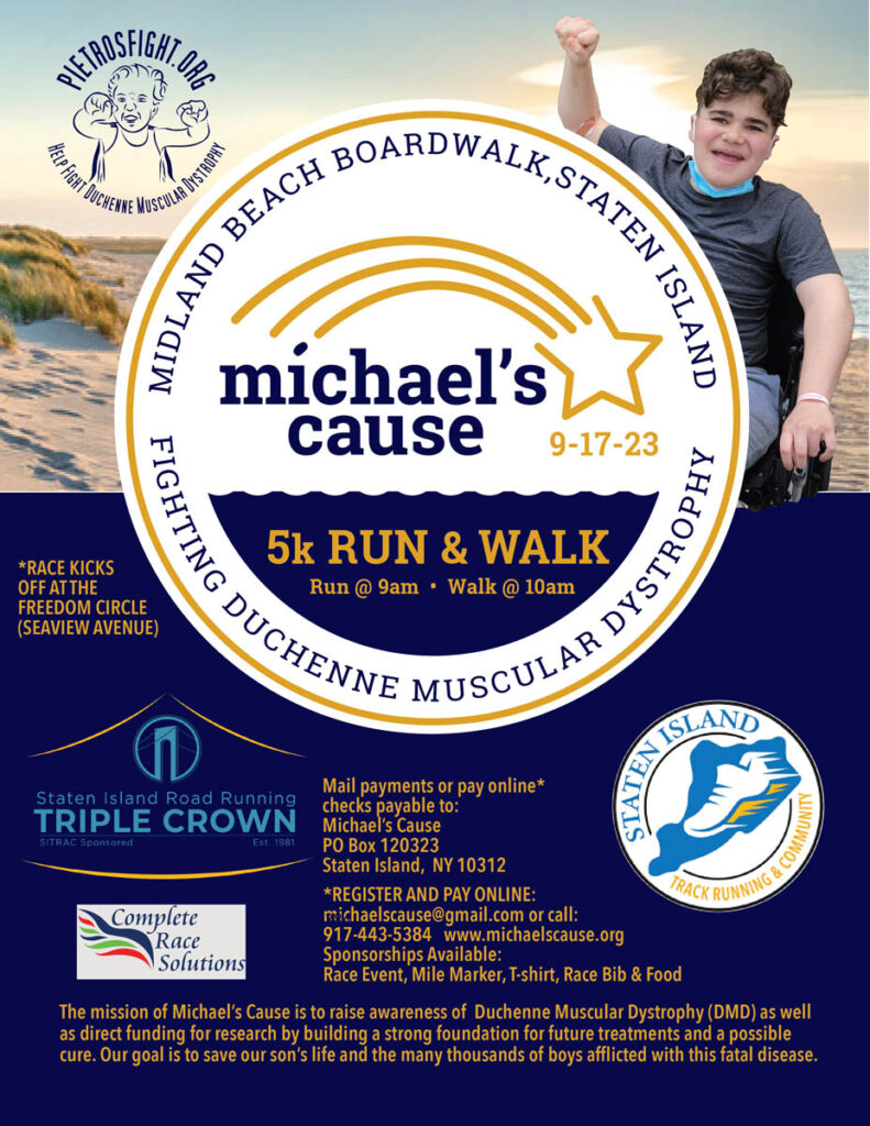 Michael's Cause - 5k Run & Walk 2023. Run@ 9am, Walk @ 10am. Midland Beach Boardwalk 9-17-2023